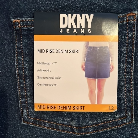 NWT DKNY Denim Skirt Size 12 - Picture 4 of 5